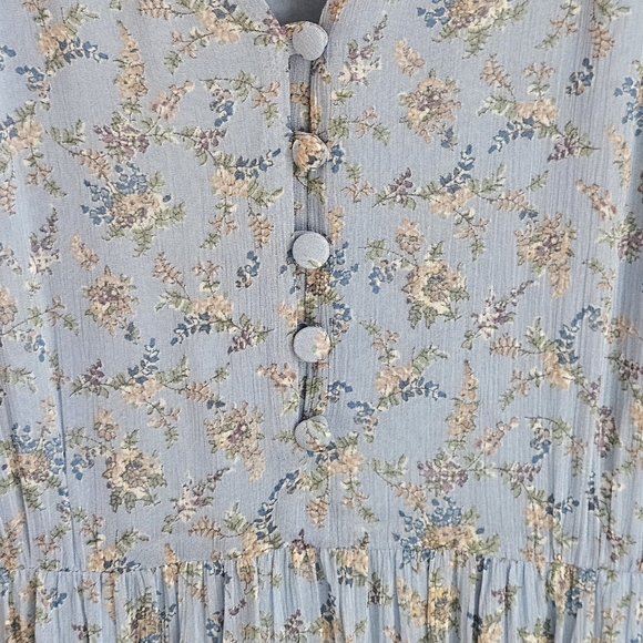 Sezane Light Blue Floral Long Sleeve Dress - Picture 10 of 16
